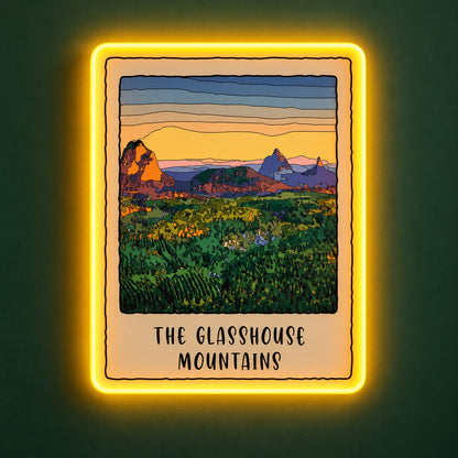 Glasshouse Mountains Landscape LED Neon Sign - product hero