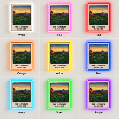 Glasshouse Mountains Landscape LED Neon Sign - nine-color grid