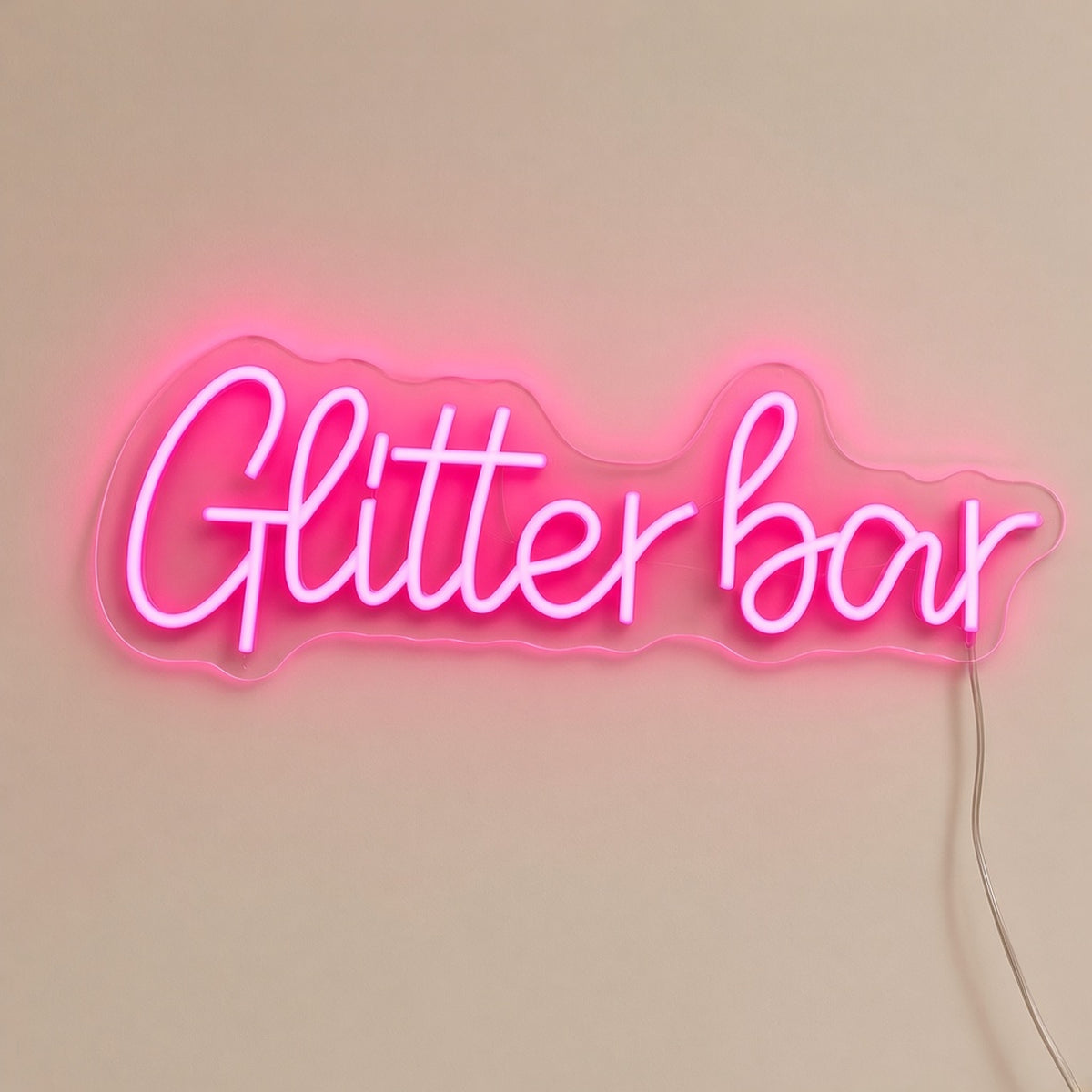 Glitter Bar Hot for Beauty Salon Girls Party Decor LED Neon Sign - natural light view