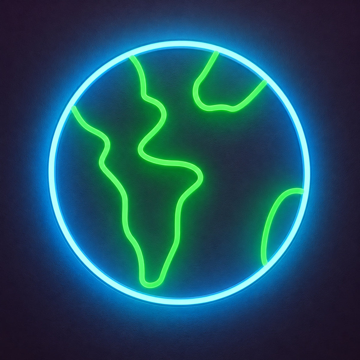 Glowing Earth Globe LED Neon Sign - product hero