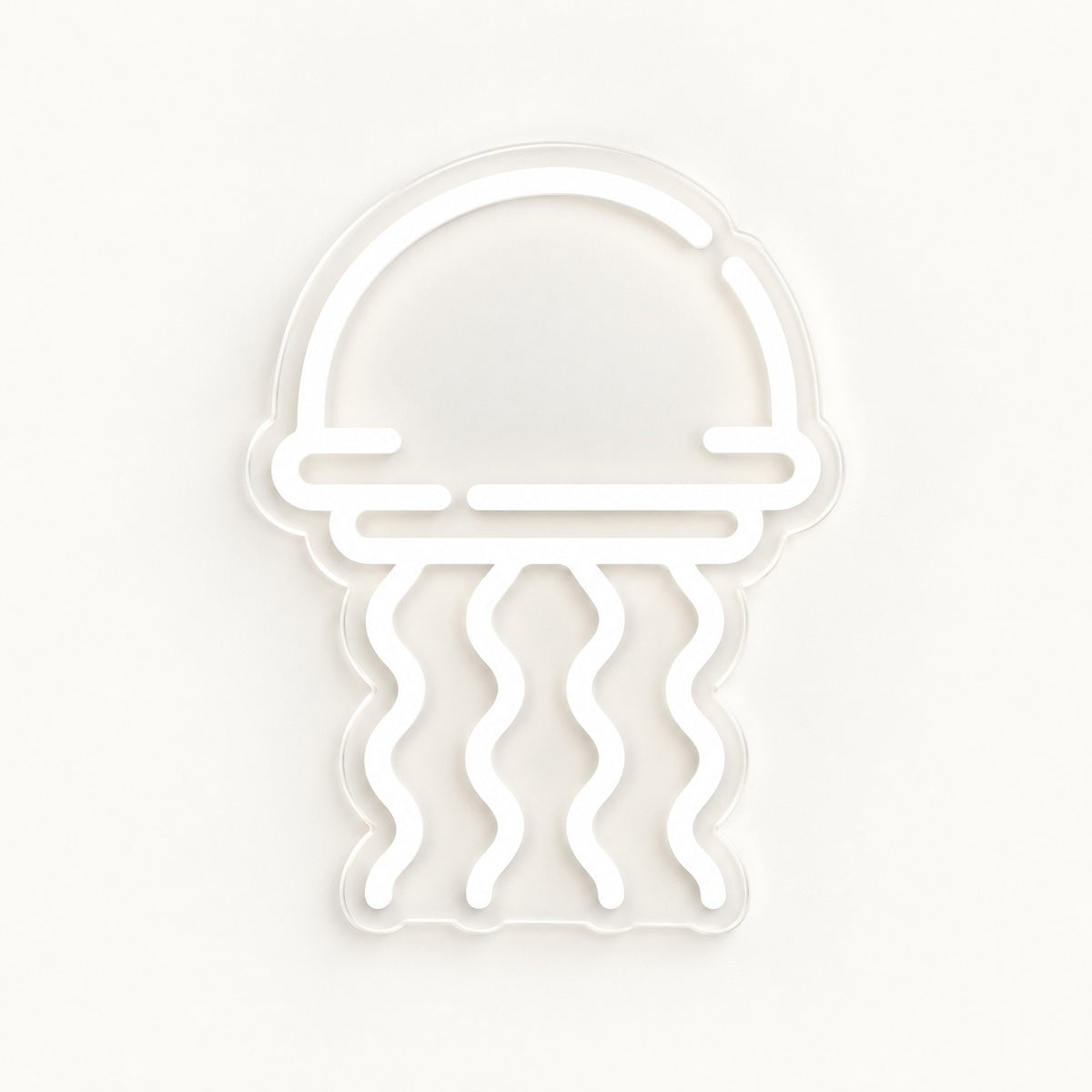 Glowing Jellyfish LED Neon Sign - natural light view