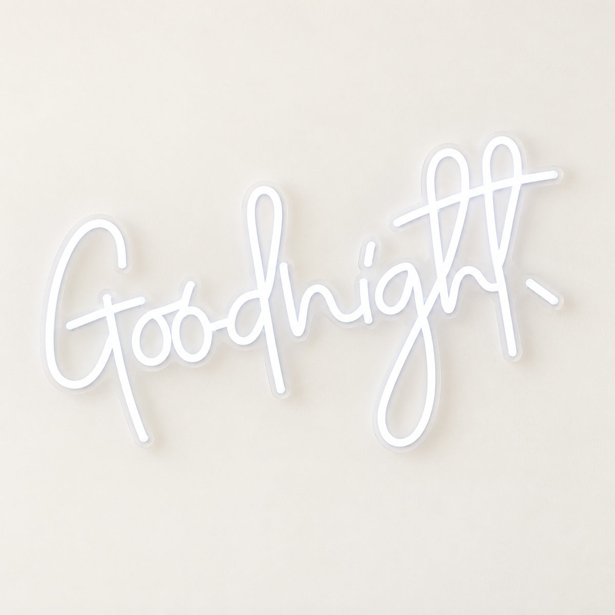 Goodnight LED Neon Sign - natural light view