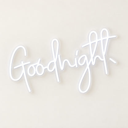 Goodnight LED Neon Sign - natural light view