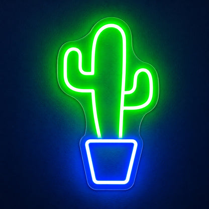 Cactus in Pot LED Neon Sign - product hero