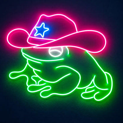 Frog with Star Hat LED Neon Sign - product hero