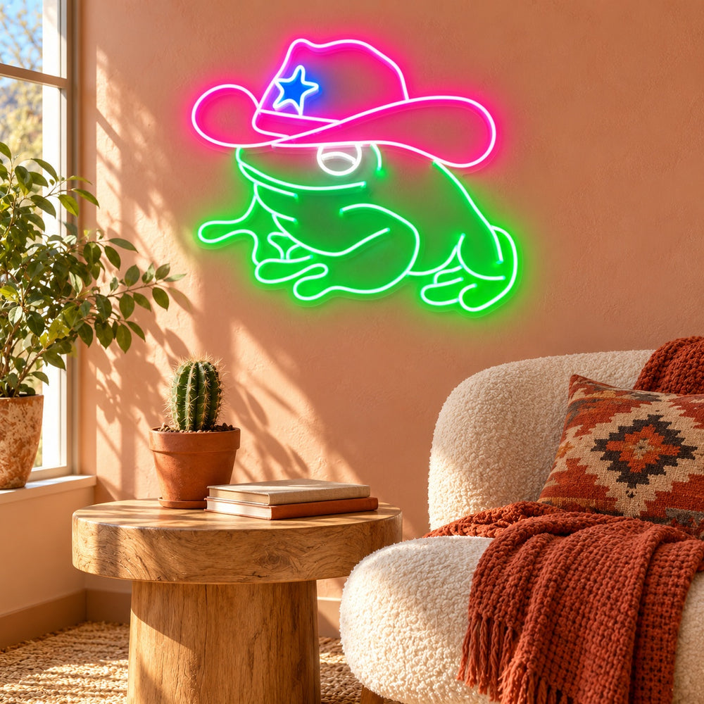 Frog with Star Hat LED Neon Sign – Shineneon