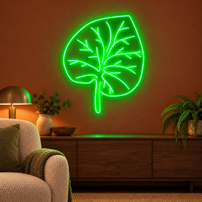 Leaf LED Neon Sign - advertising view