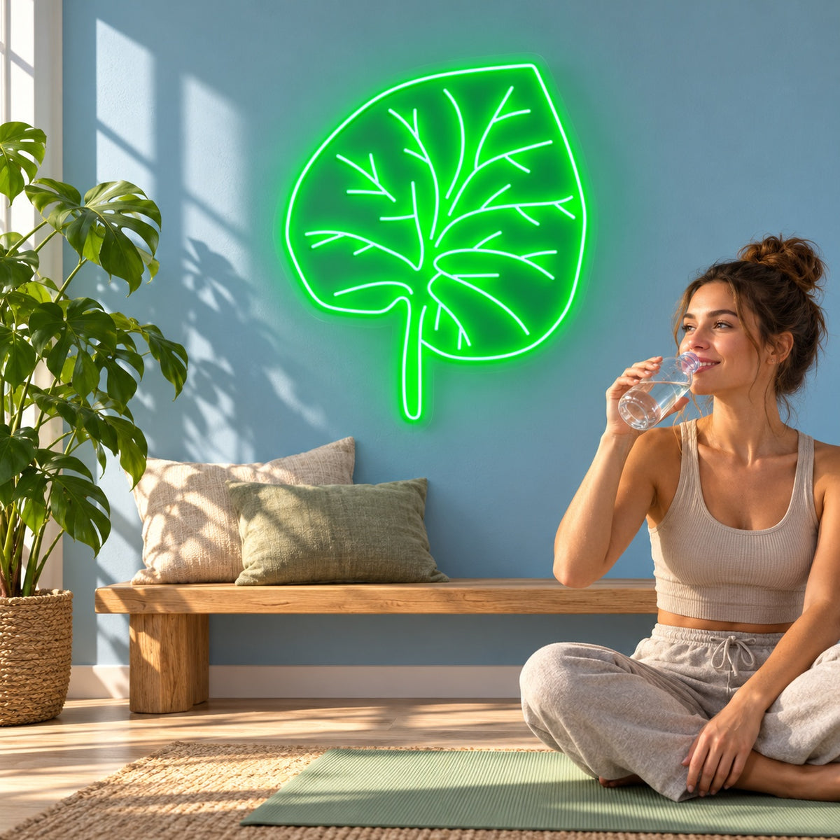 Leaf LED Neon Sign - lifestyle view