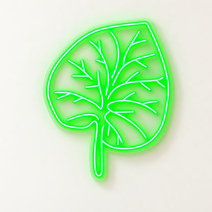 Leaf LED Neon Sign - natural light view