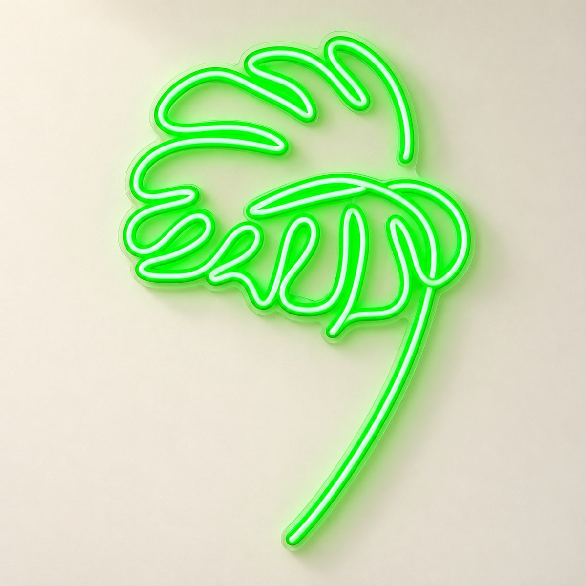 Monstera Leaf LED Neon Sign - natural light view