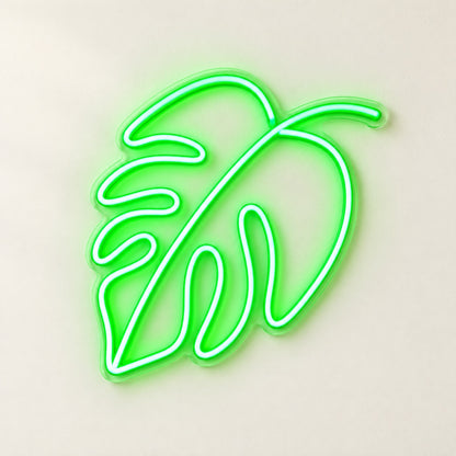 Monstera Leaf LED Neon Sign - natural light view