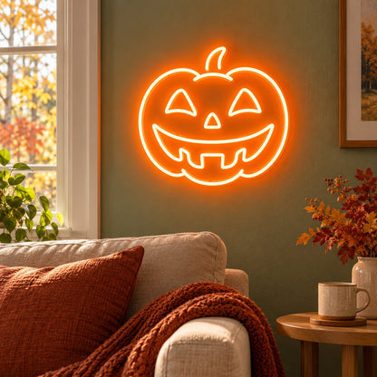 Halloween Pumpkin LED Neon Sign - lifestyle view