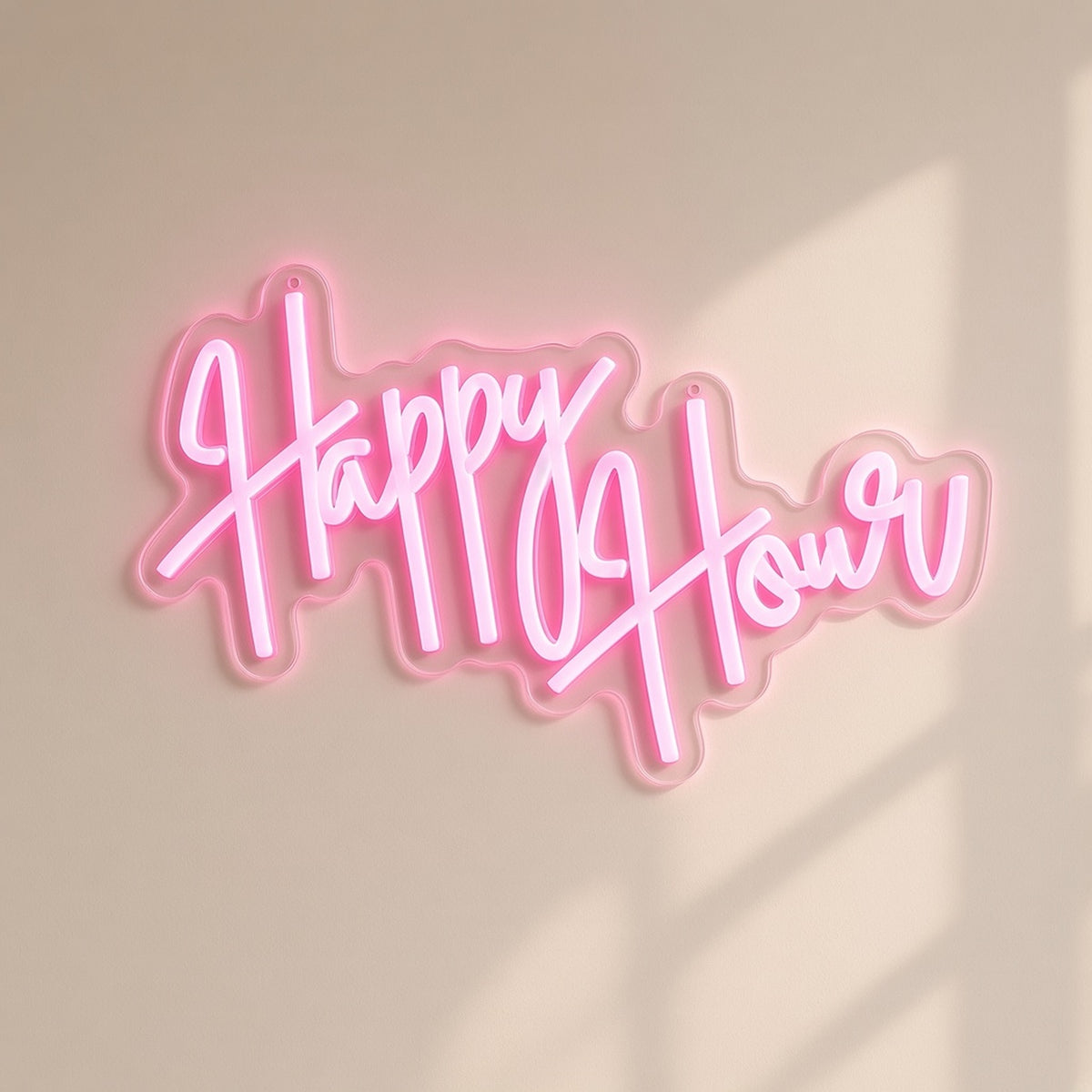 Happy Hour LED Neon Sign - natural light view