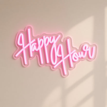 Happy Hour LED Neon Sign - natural light view