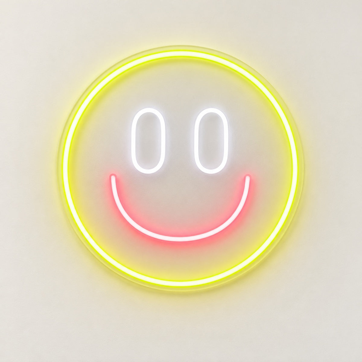 Happy Smiley Face LED Neon Sign - natural light view