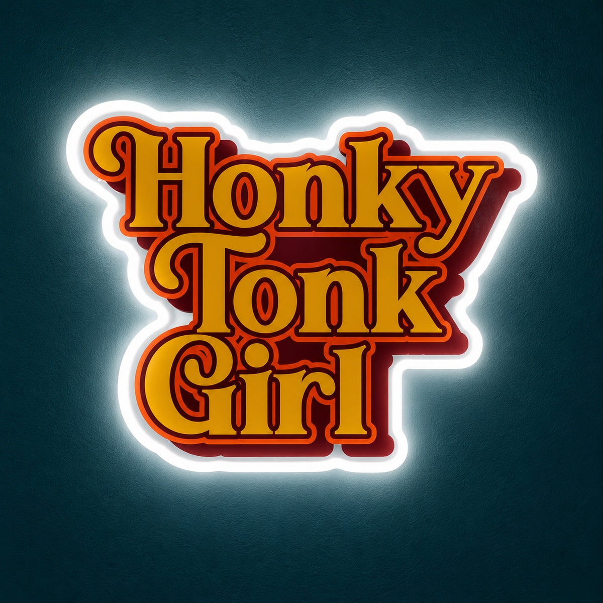 Honky Tonk Girl LED Neon Sign - product hero