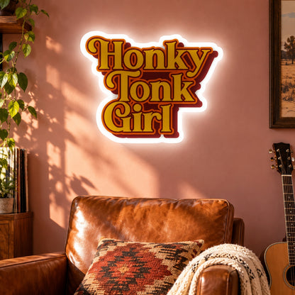 Honky Tonk Girl LED Neon Sign - lifestyle view