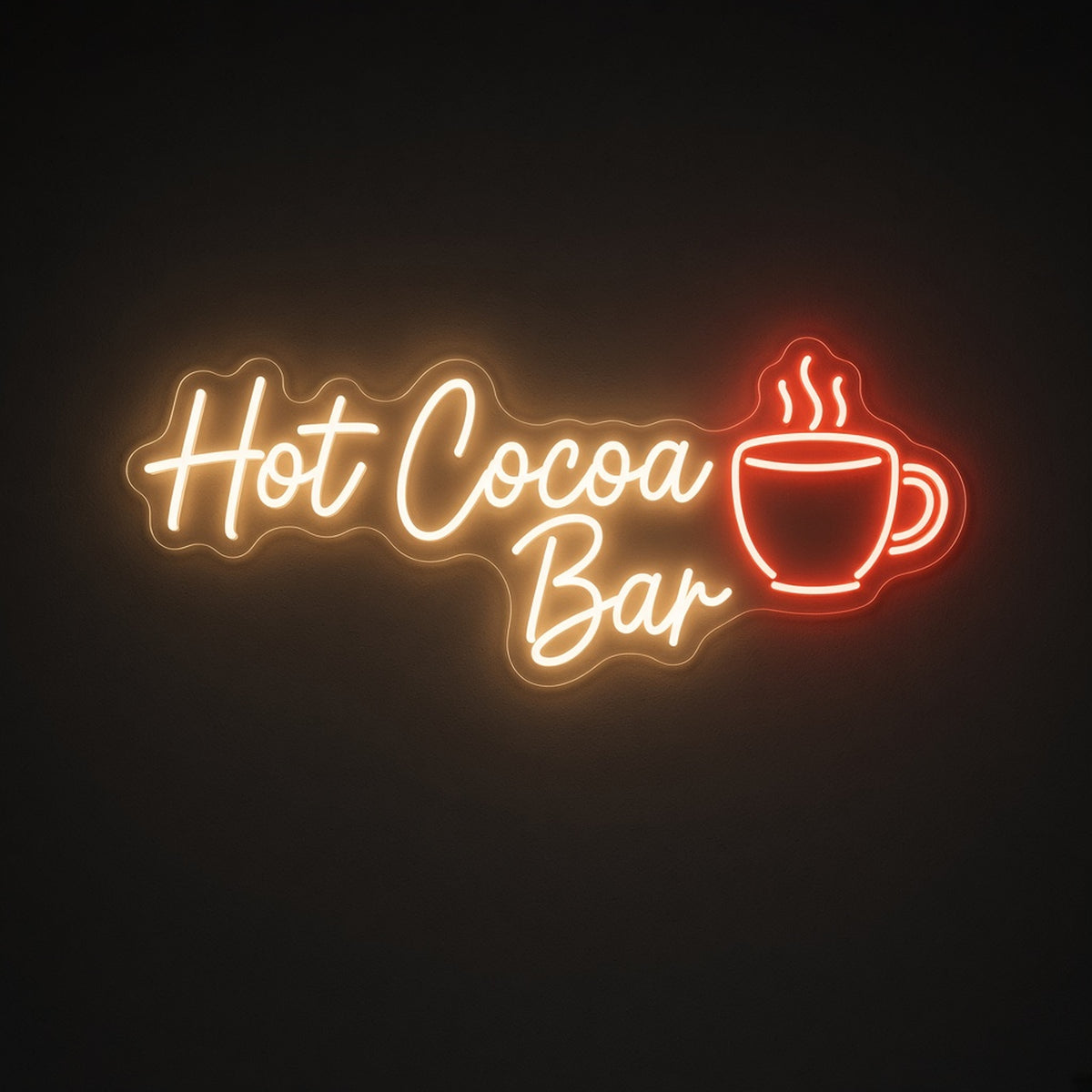 Hot Cocoa Bar Mug for Winter Holiday Party LED Neon Sign - product hero