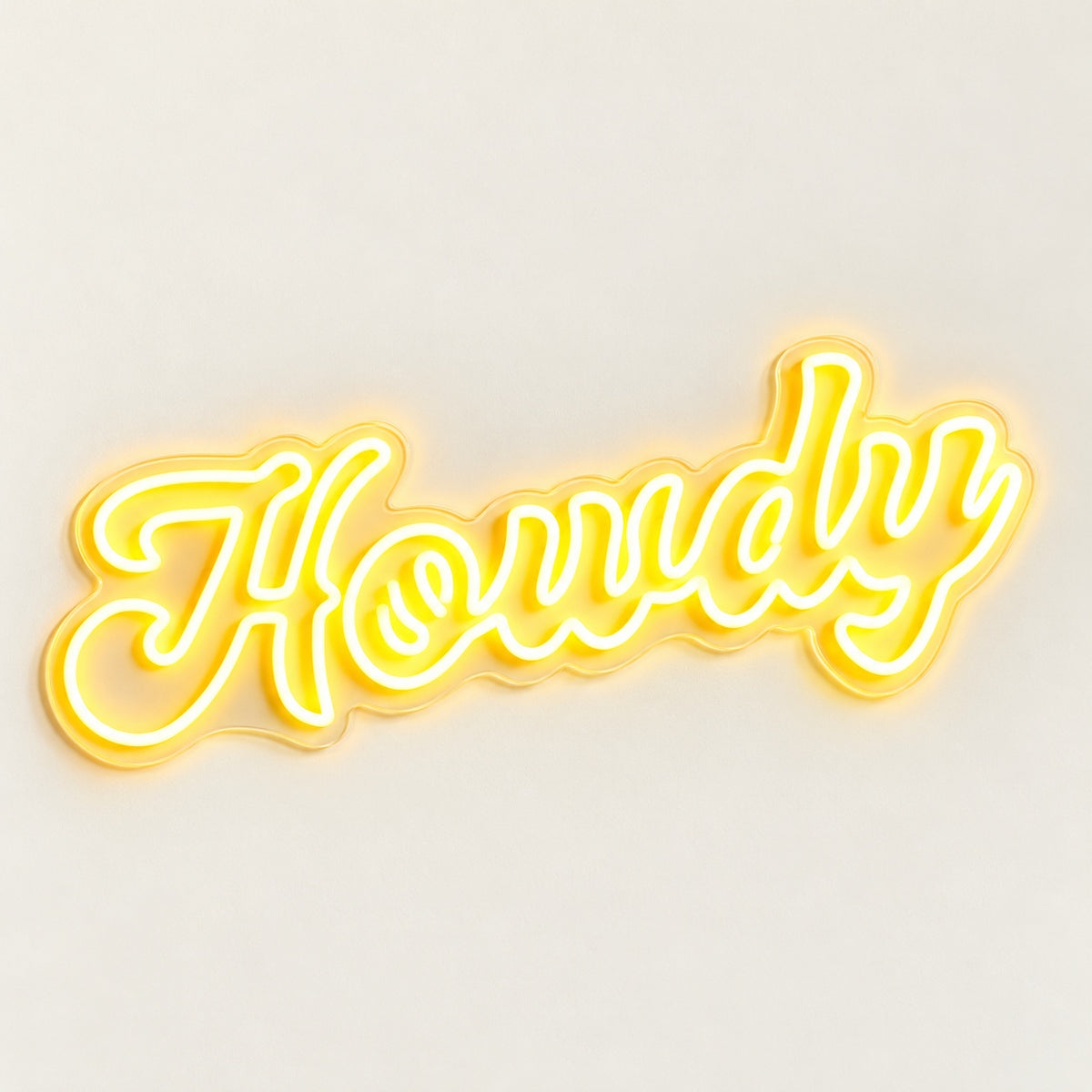 Howdy LED Neon Sign - natural light view