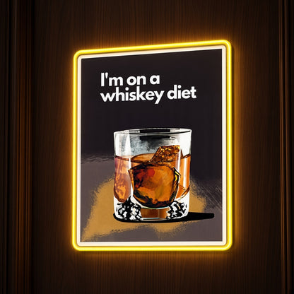 I'm On A Whiskey Diet LED Neon Sign - product hero
