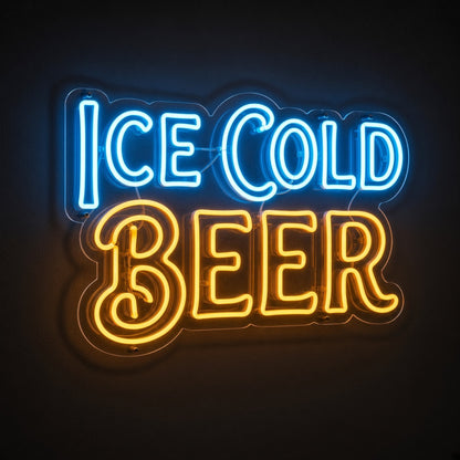 Ice Cold Beer LED Neon Sign - product hero