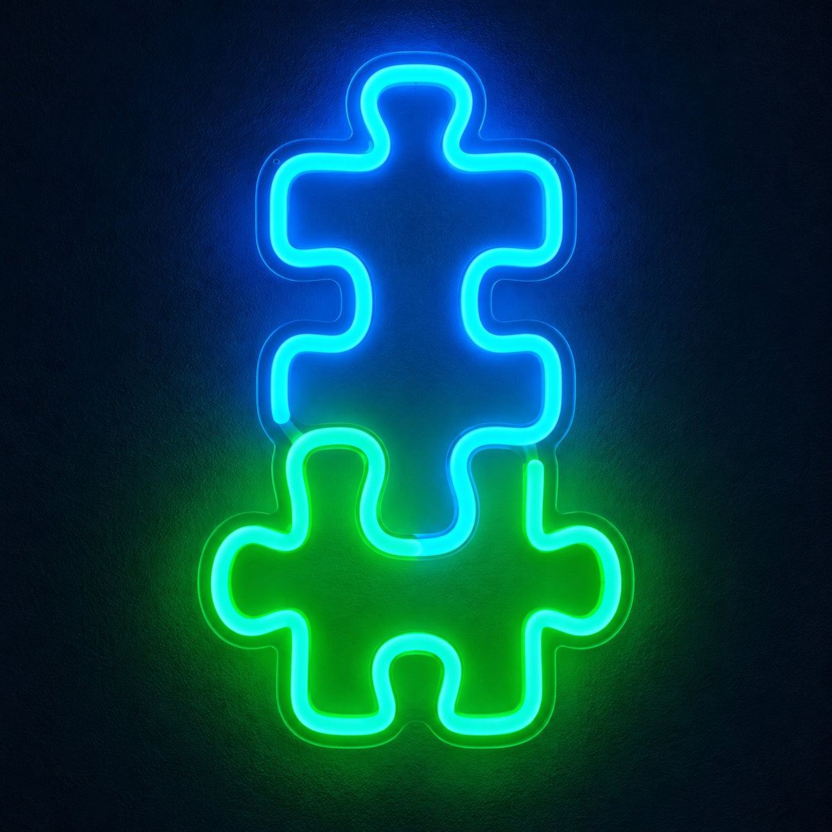 Interlocking Puzzle Pieces LED Neon Sign - product hero