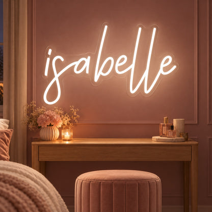 Isabelle LED Neon Sign - advertising view