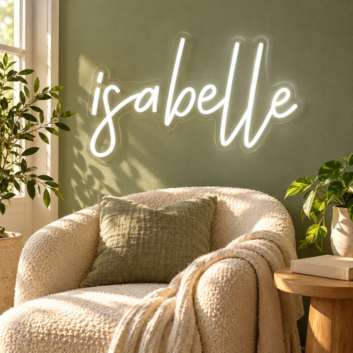 Isabelle LED Neon Sign - lifestyle view