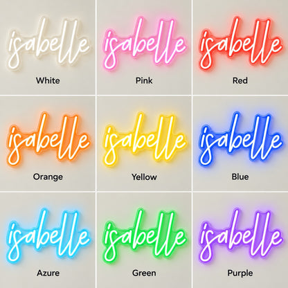 Isabelle LED Neon Sign - nine-color grid