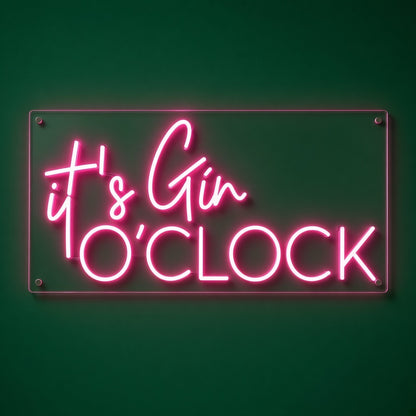 It's Gin O'Clock LED Neon Sign - product hero