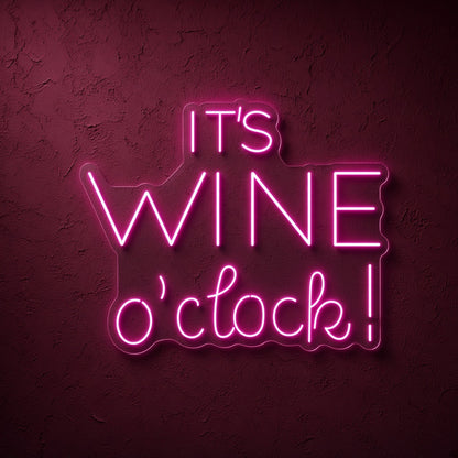 It's Wine O'Clock LED Neon Sign - product hero