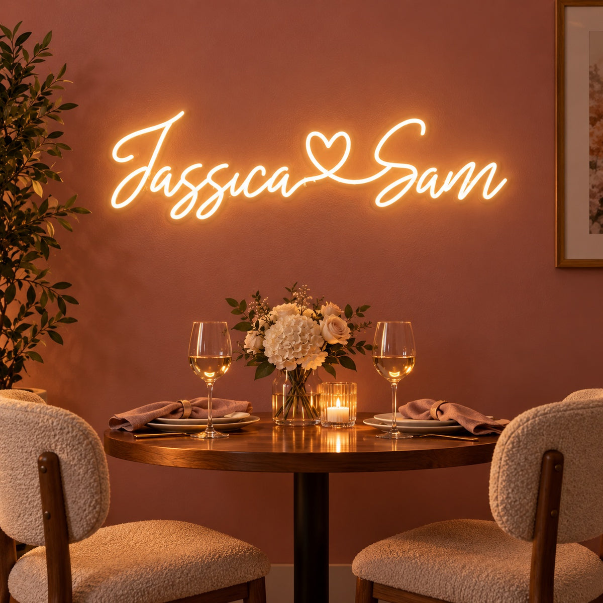 Jassica Sam LED Neon Sign - advertising view