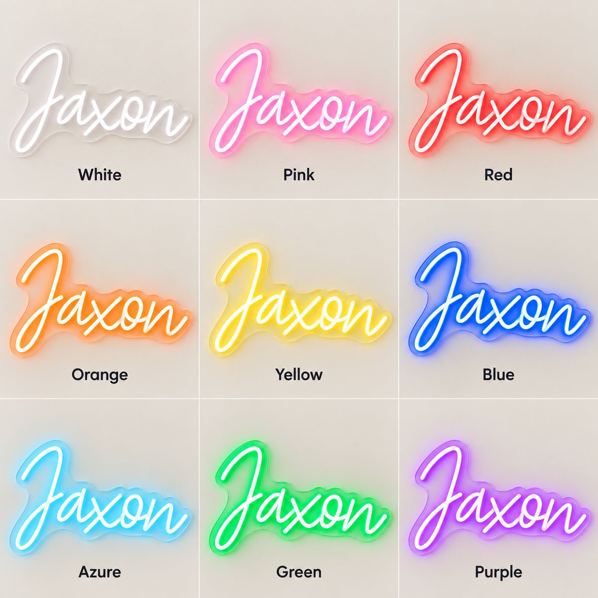 Jaxon LED Neon Sign - nine-color grid