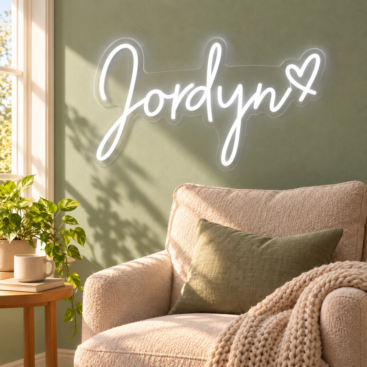 Jordyn LED Neon Sign - lifestyle view