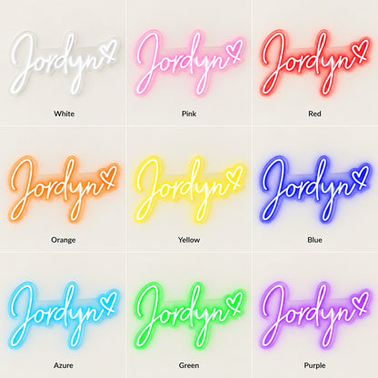 Jordyn LED Neon Sign - nine-color grid