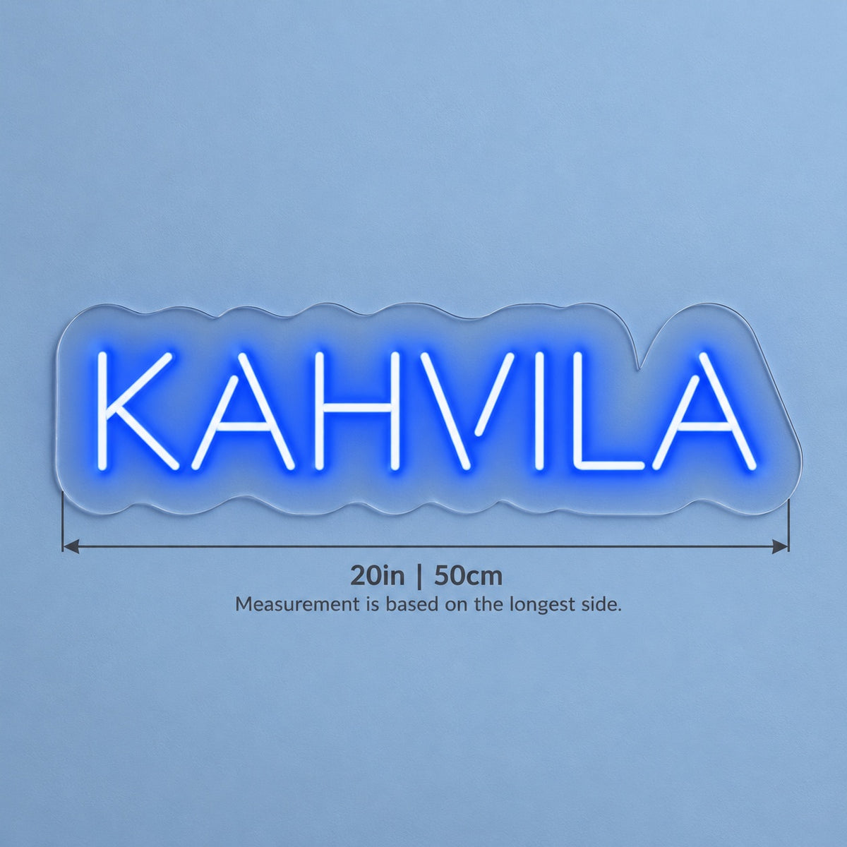 Kahvila LED Neon Sign - size guide