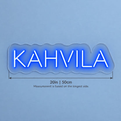 Kahvila LED Neon Sign - size guide