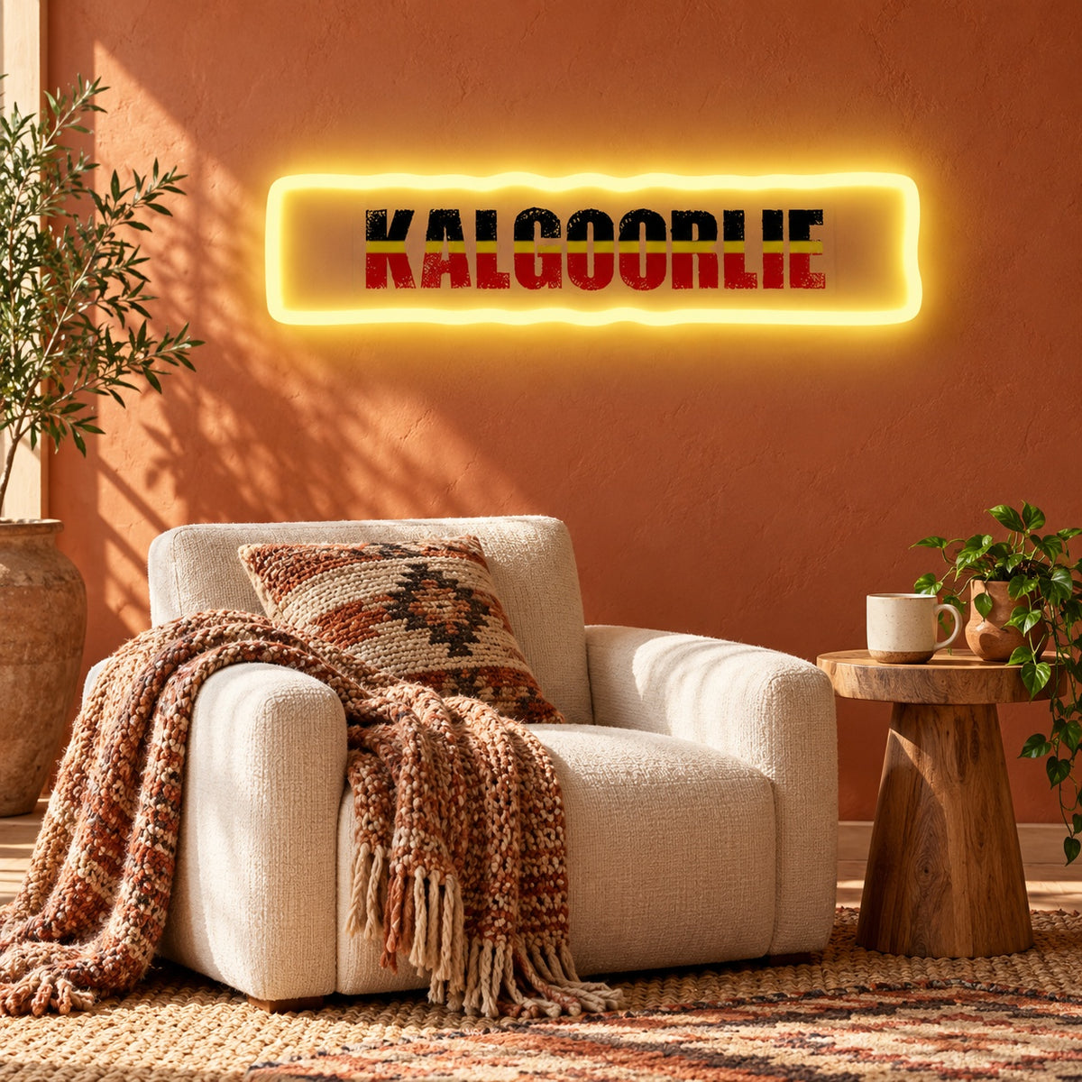 Kalgoorlie LED Neon Sign - lifestyle view