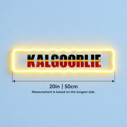 Kalgoorlie LED Neon Sign - size guide