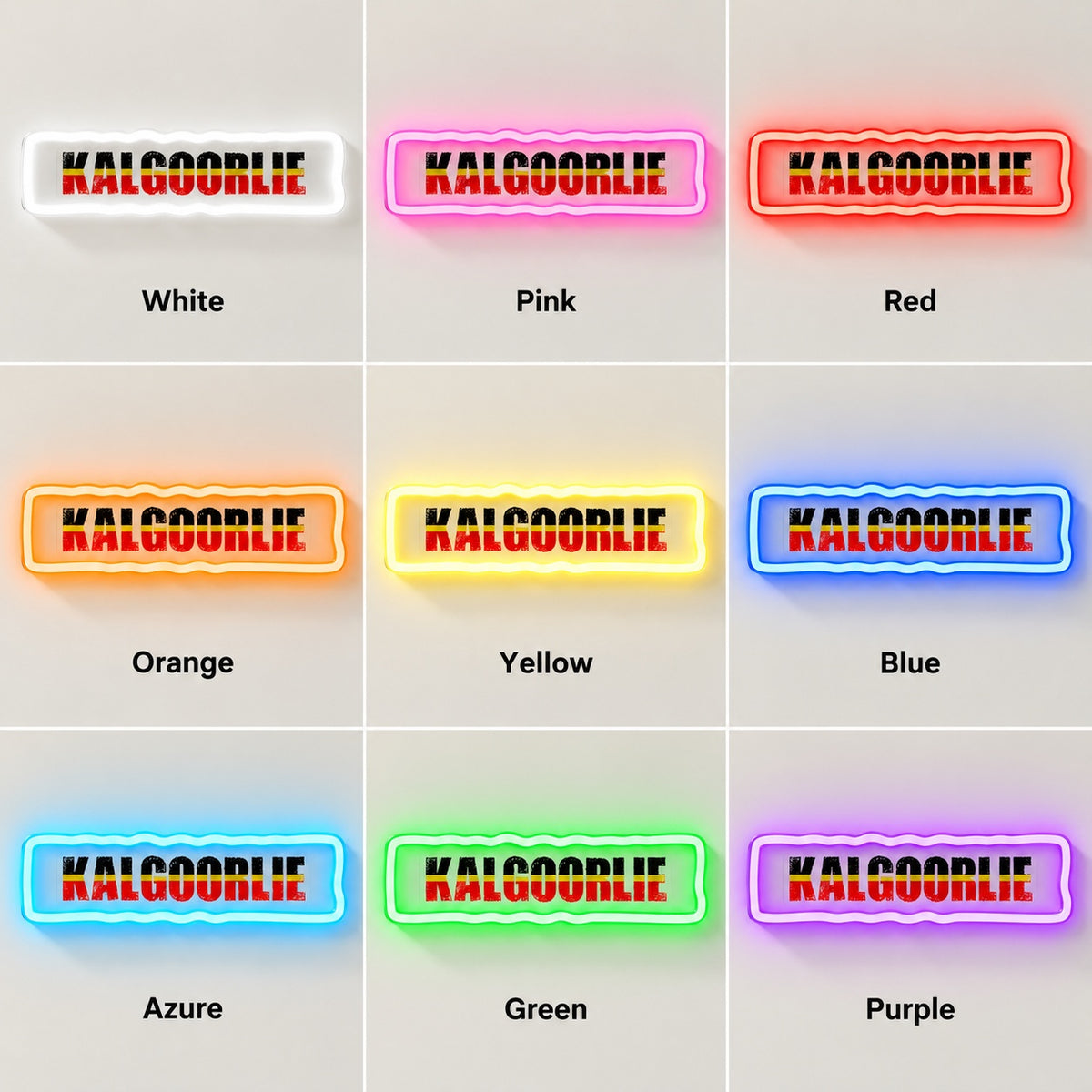Kalgoorlie LED Neon Sign - nine-color grid