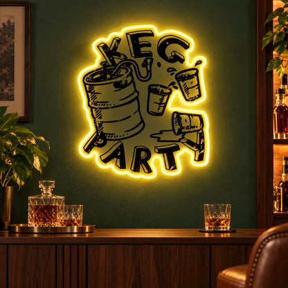 Keg Party LED Neon Sign - advertising view
