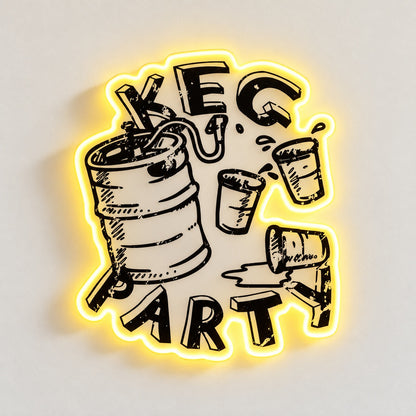 Keg Party LED Neon Sign - natural light view