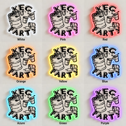 Keg Party LED Neon Sign - nine-color grid