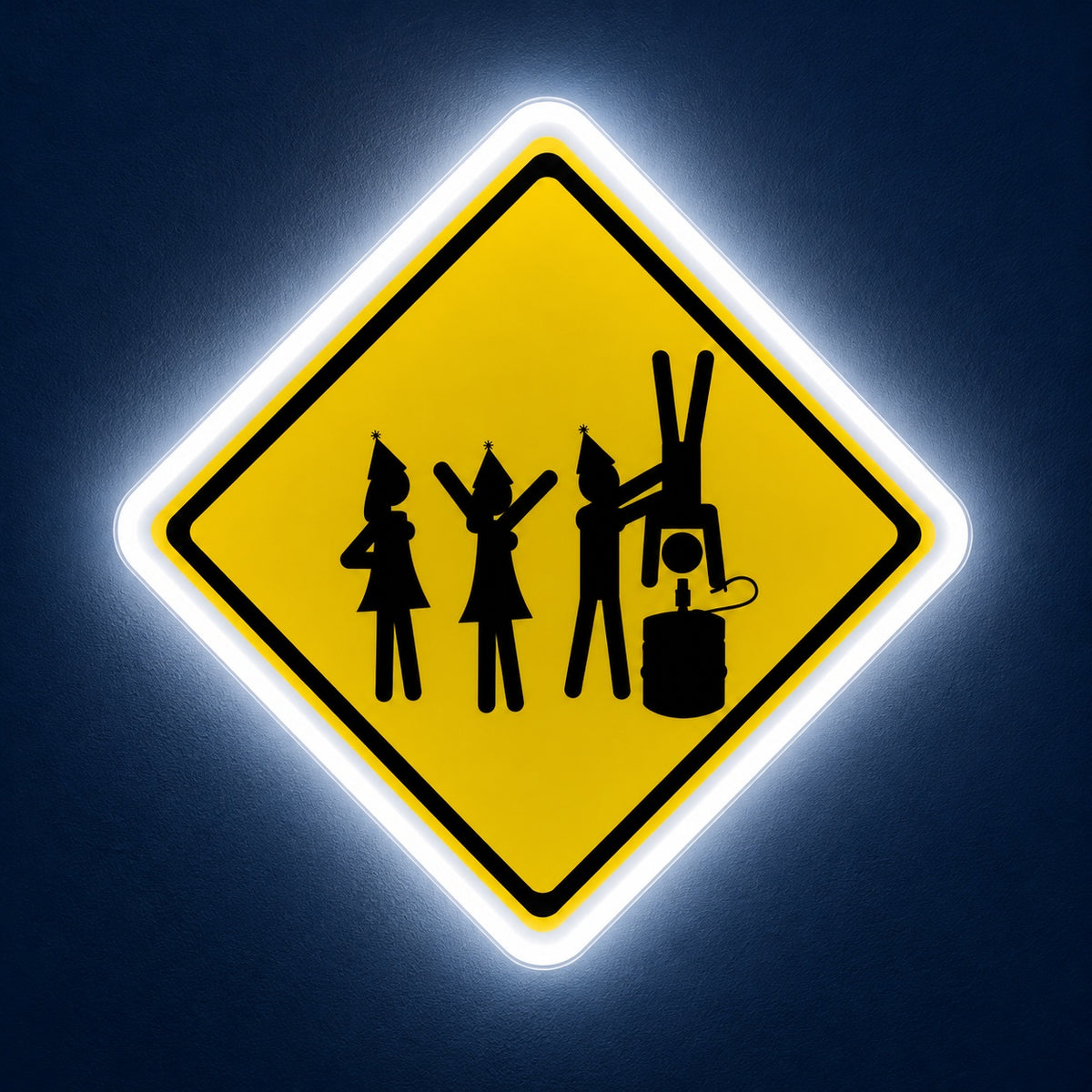 Keg Stand Party Warning LED Neon Sign - product hero