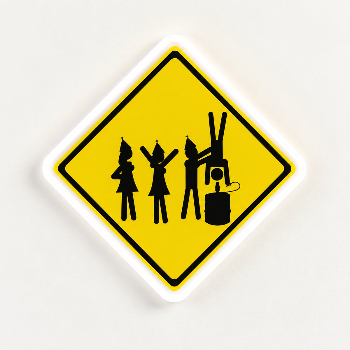 Keg Stand Party Warning LED Neon Sign - natural light view
