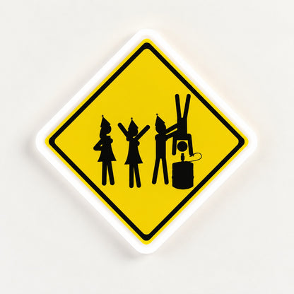 Keg Stand Party Warning LED Neon Sign - natural light view