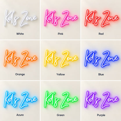 Kid's Zone LED Neon Sign - nine-color grid
