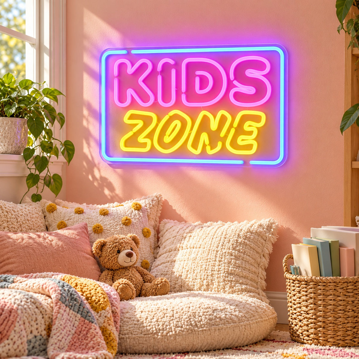 Kids Zone LED Neon Sign - lifestyle view