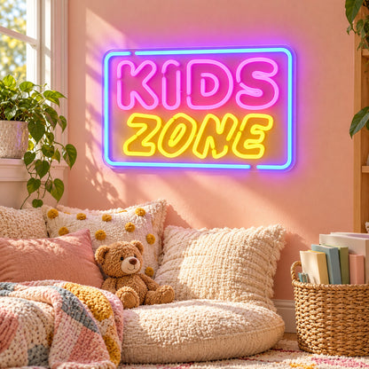 Kids Zone LED Neon Sign - lifestyle view