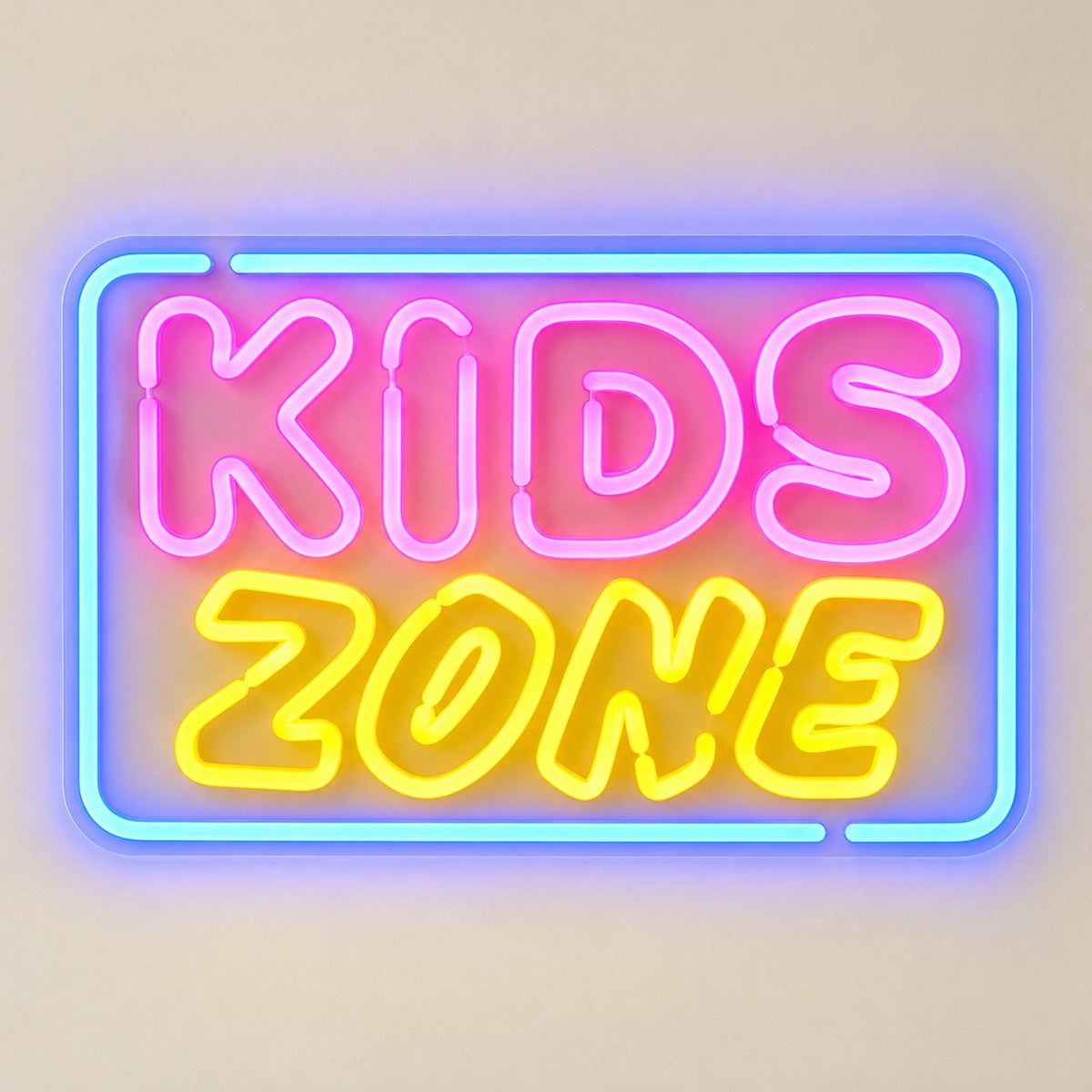 Kids Zone LED Neon Sign - natural light view